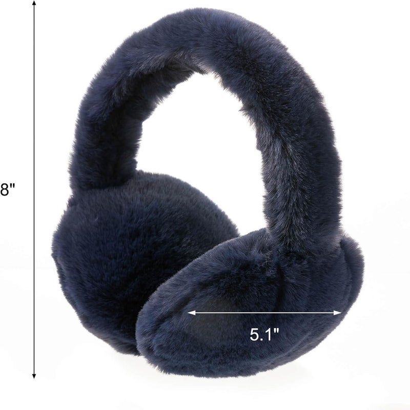 SUNBORRY Store Foldable Ear Muffs for Women, Faux Fur Adjustable Earmuffs for Winter - Image 4